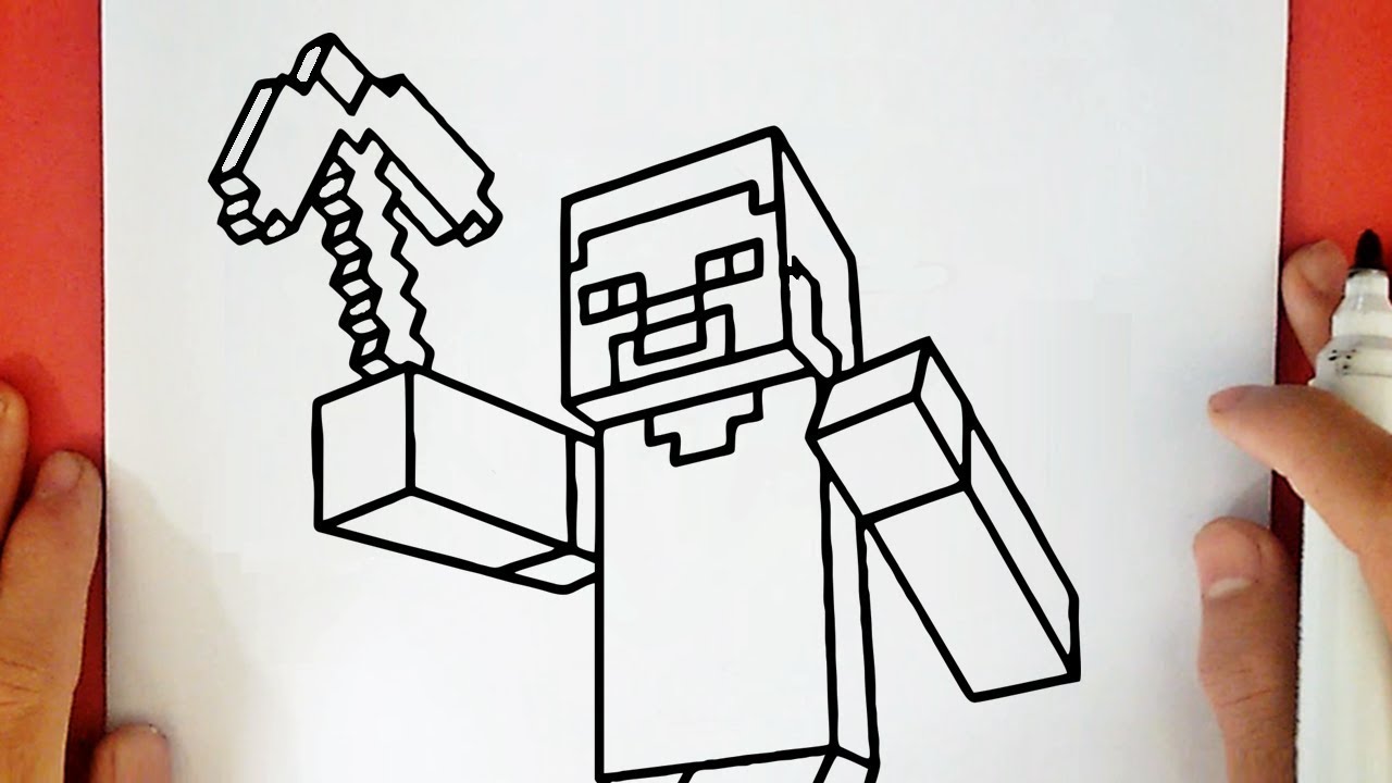 Desenho de Minecraft Steve para colorir