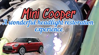 MINI COOPER a wonderful headlight restoration experience ❤️🇬🇧 screenshot 5