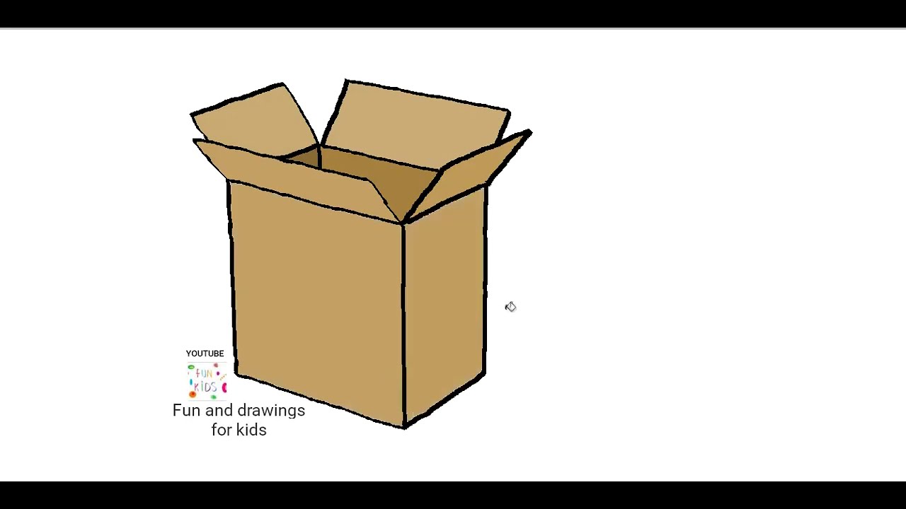 Van hen Overweldigend Pracht Hoe een kartonnen doos te tekenen - YouTube