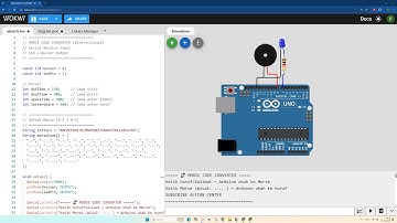 Membuat Alat Penerjemah Kode Morse atau Morse Code Converter #wokwi