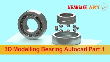 how to drawing 3D Modelling Bearing Autocad Part 1