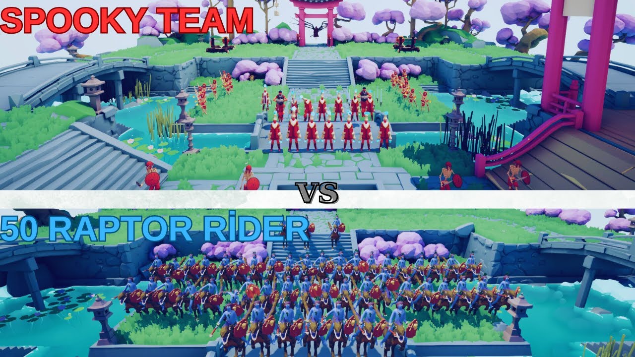 Tabs Raptor Rider On Map SPOOKY TEAM vs 50 RAPTOR RİDER l TABS l Totally Accurate Battle ...