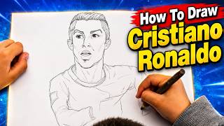 8-Year-Old Artist Draws Cristiano Ronaldo! ⚽ How To Draw Ronaldo Step by Step