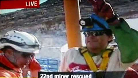 Samuel Avalos, the 22nd miner being rescued from t...