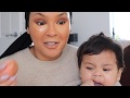 HOLDING MY BABY WHILE DOING MAKEUP CHALLENGE!!!??!