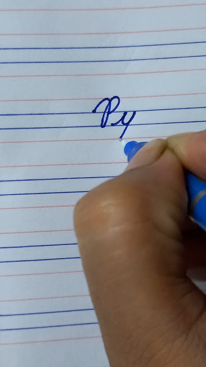 How to write Py in cursive writing