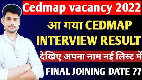 Cedmap final result 2022|cedmap 1141 post update|cedmap|cedmap joining date|cedmap vacancy 2022