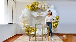 Como hacer un Arco de Globos e instalarlo en un Aro  (Bautizo o Primera Comunión)