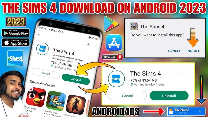 COMO JOGAR THE SIMS 4 NO CELULAR! 