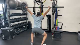 Snatch Grip Push Press + Overhead Squat