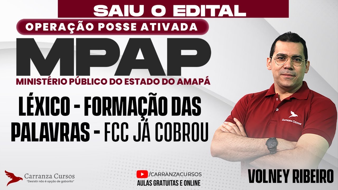 Concurso MPAP Léxico Formação de Palavras Língua Portuguesa Teoria FCC