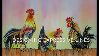 Designing Expressive Lines - Watercolor Lesson with Karlyn Holman
