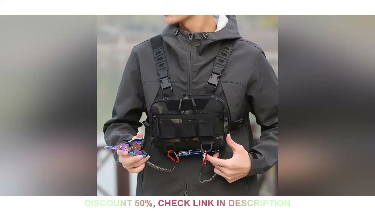Multi-functional Chest Vest with Waist Bag for Sports and Outdoor Activities bag for men bolso de pe