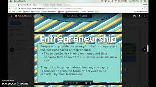 Economic Growth - Entrepreneurship