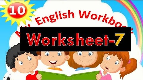 English workbook class 10|pseb | worksheet 7