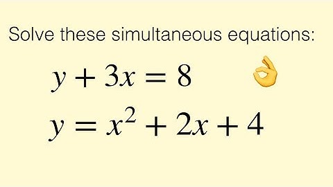 Simultaneous Equations with Quadratics
