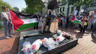 March in support of Palestinian mothers in Gaza on Mother's Day in the Netherlands