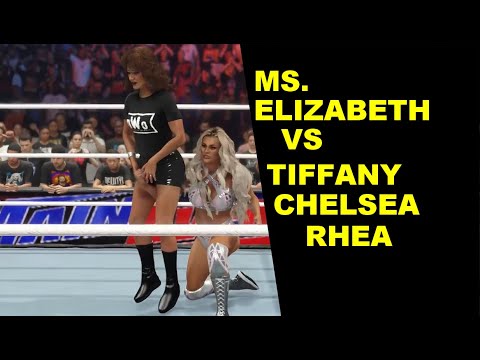 WWE 2K24 Ms Elizabeth vs Tiffany & Rhea & Chelsea - 3 on 1 Challenge ...