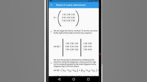 Calculate the Determinant of a 3x3 Matrix using the Sarrus Method | Matrix GC App