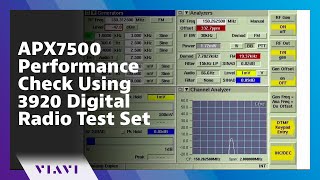 APX7500 Performance Check Using 3920 Digital Radio Test Set