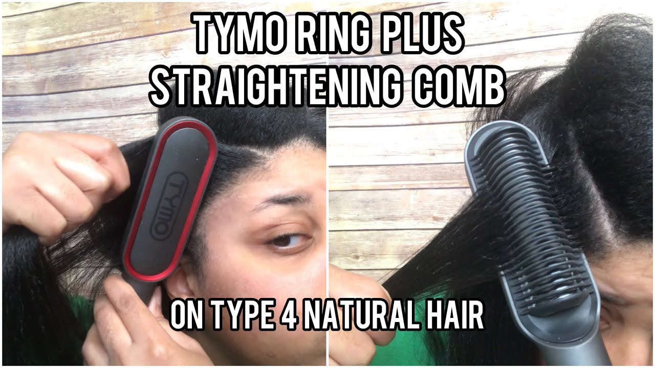 Tymo Ring Plus Ionic Hair Straightening Comb Demo/Review on Type 4