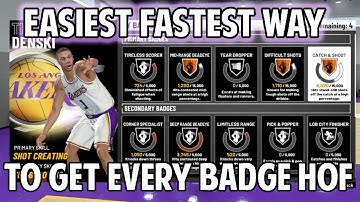 NBA 2K19 EASY FASTEST WAY TO GET ALL BADGES HALL OF FAME! TEAM PRACTICE DRILLS!