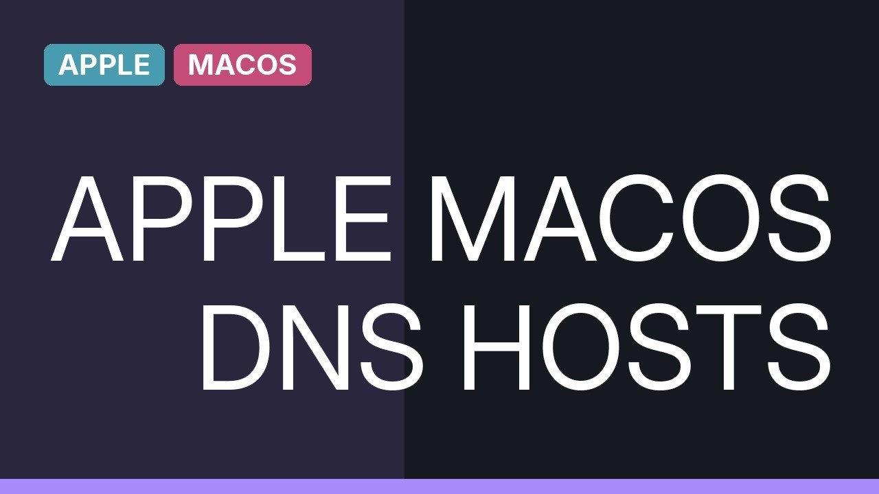 Apple: Change hosts file does not have any effect - YouTube
