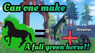 I CREATED A FULL GREEN HORSE! Part 1 Horse Life