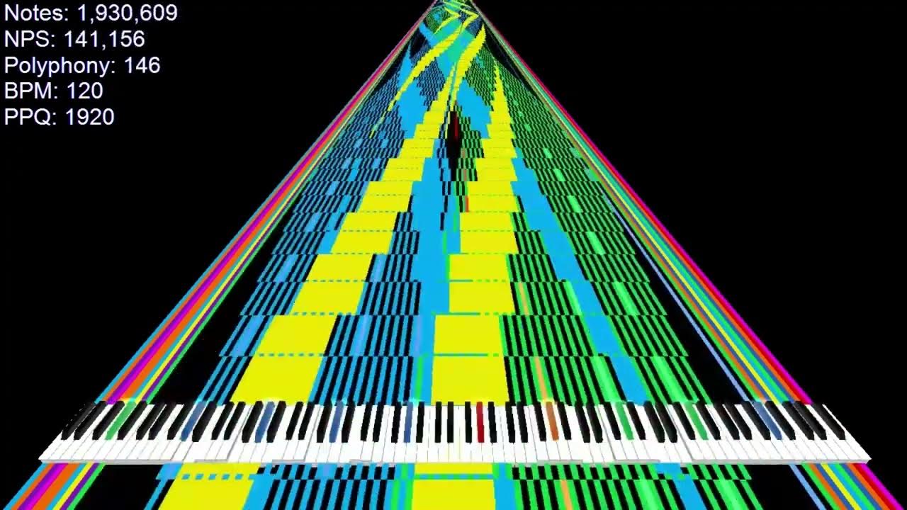 [Black MIDI] HAHA Song 1 Billion Notes YouTube