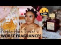 Most Disliked Perfumes according to Instagram| Worst Perfume purchases 2022