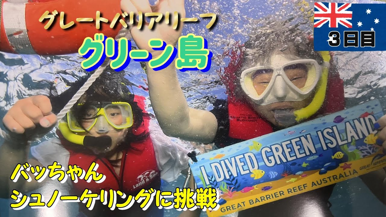 グリーン島で『ウミガメ』と遭遇　最高のシュノーケリングを楽しんだ