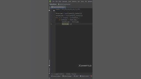 Python Program to Find Second Largest Number in List | Python Interview Questions