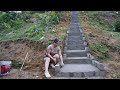 Full building road stairway to the house  build  a garden on the farm  buy fish and transpor