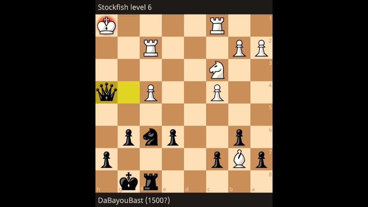 First Win - Stockfish Level 6 #chess 