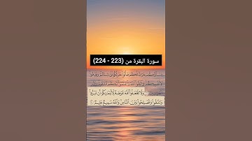 سورة البقرة من  (223 - 224) | القارئ الشيخ: سعد الغامدي