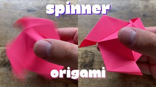 EASY SPINNER ORIGAMI TUTORIAL ANTI STRESS PAPER TOY | HOW TO MAKE SPINNER ORIGAMI EASY FOLDING CRAFT