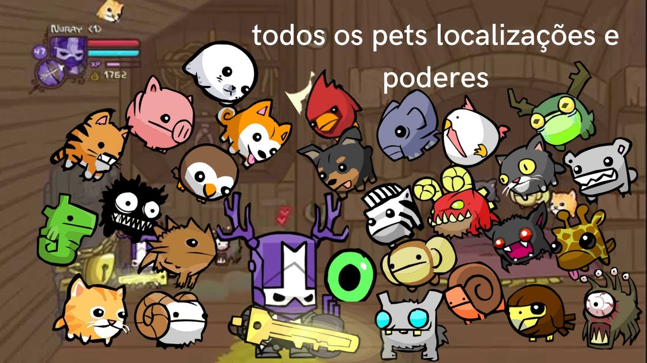 todos os pets castles crashers localização e poderes!!! YouTube