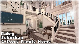 BLOXBURG: Suburban 2-Story Family Home Speedbuild (interior   full tour) Roblox House Build