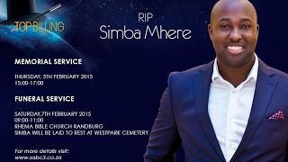 Simba Mhere's memorial service: 5 February 2015