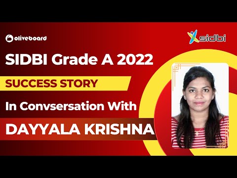 SIDBI Grade A 2022 Topper Interview | Dayyala Krishna | Know Her Strategy | Success Story
