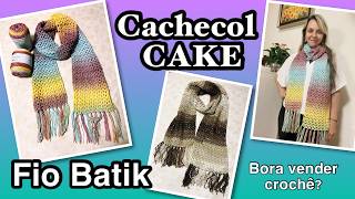 Easy Crochet Scarf Stepbystep For Beginners  1 Ball Of Batik Cake Yarn  Economical Scarf cro