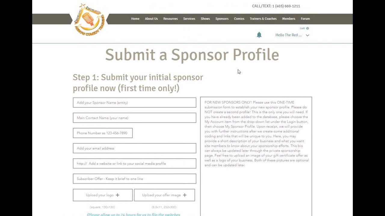 Sponsor Profile ACT - How to Create a Sponsor Profile - YouTube