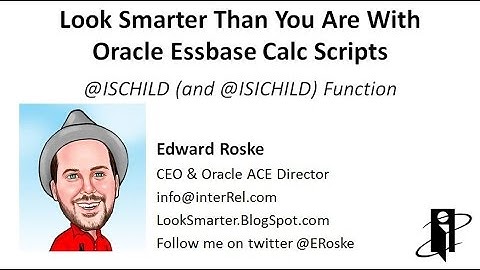 Essbase @ISCHILD (and @ISICHILD) Function