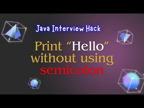 Java Challenge: Print "Hello" Without a Semicolon! | Interview Question