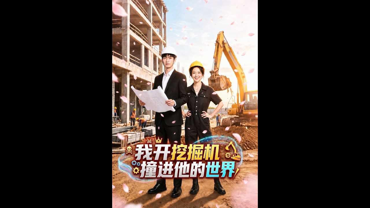 【一口气看完】《我开挖掘机撞进他的世界》#短剧 #AI短剧 #逆袭 #drama #爽剧 #鲨鱼先生