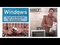 Tools and Materials required for Window Installation - Part 1 of Window Install Lesson