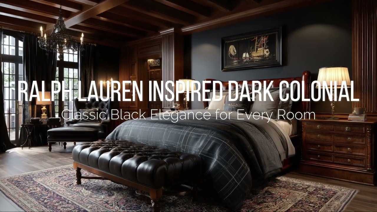 Декор в тёмно-колониальном стиле, вдохновлённый Ральфом Лореном, осень 2025 | Классическая чёрная...