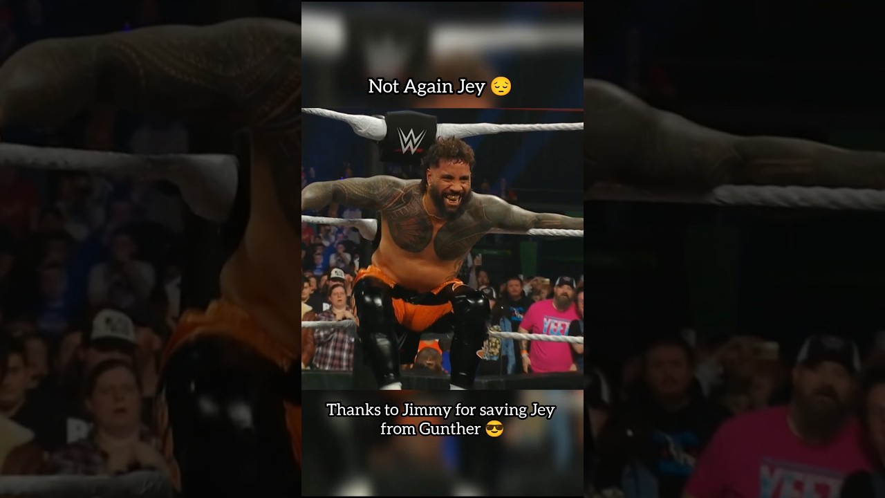 Jey Uso's Spear Attempt on Gunther Failed Due to a Slip 😔 