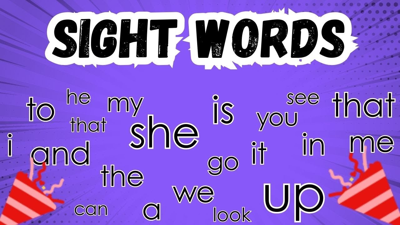 20 Easy Sight Words For Pre-School & Kindergarten | Easy Sight Words For 2 year olds