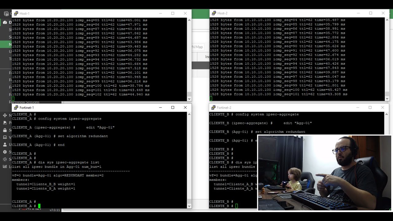 Ipsec aggregate redundant validado por failover fortinet youtube
